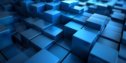 A blue image of blocks with a blue background - stock background.