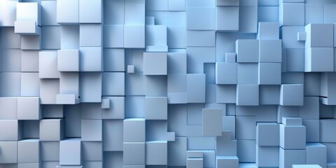 A blue wall made of white blocks - stock background.