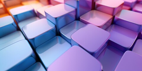 A close up of a bunch of blue cubes - stock background.