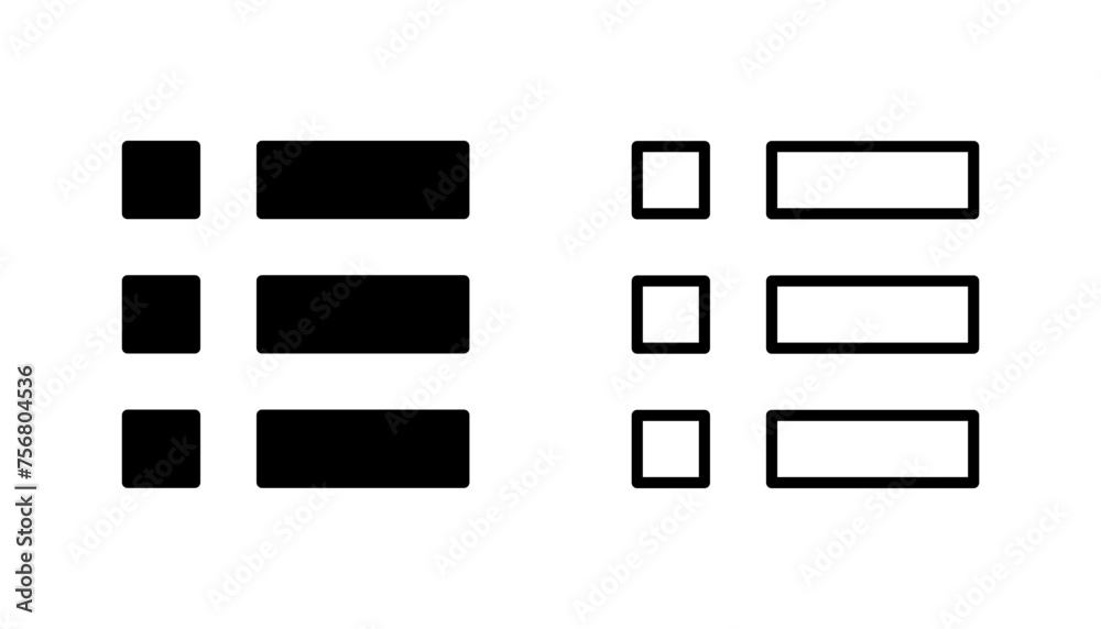 Wall mural menu icon set. web menu icon. hamburger menu symbol
