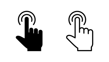 Hand click icon set. pointer icon vector. hand cursor icon vector