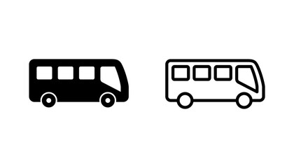 Bus icon set. bus vector icon