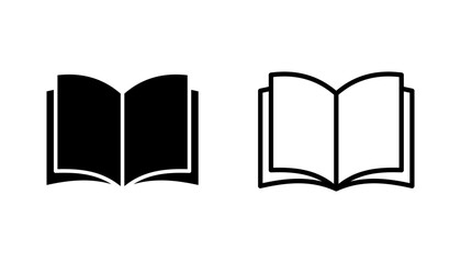 Book icon set. open book icon vector. ebook icon