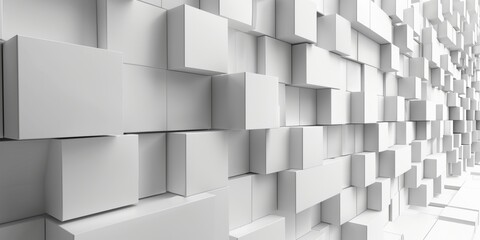 A wall made of white blocks - stock background.
