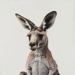 Meubelstickers portrait of a kangaroo © KirKam