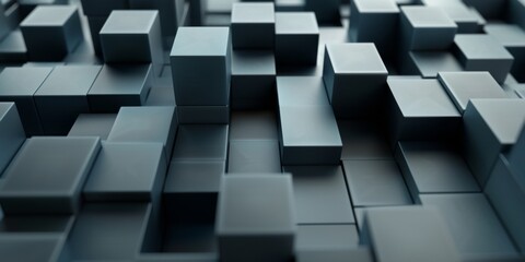 A close up of a wall of black cubes - stock background.