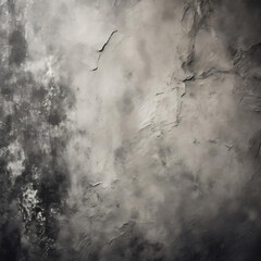 A black and white image showcasing a textured concrete wall with a grunge background. The wall appears aged and weathered