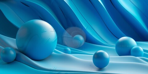 A blue background with a bunch of blue spheres - stock background.