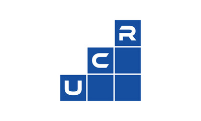 UCR initial letter financial logo design vector template. economics, growth, meter, range, profit, loan, graph, finance, benefits, economic, increase, arrow up, grade, grew up, topper, company, scale