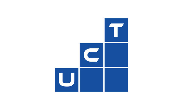 UCT initial letter financial logo design vector template. economics, growth, meter, range, profit, loan, graph, finance, benefits, economic, increase, arrow up, grade, grew up, topper, company, scale