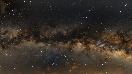 A panoramic view of the night sky filled with constellations, 