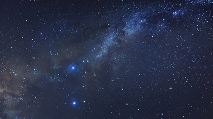 A panoramic view of the night sky filled with constellations, 
