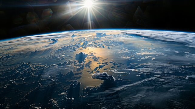 A striking photo of the Earth seen from space, highlighting its beauty and fragility