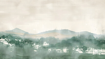 Abstract japandi design painting background art illustration - Mint green white beige texture, minimalist japanese scandinavian style