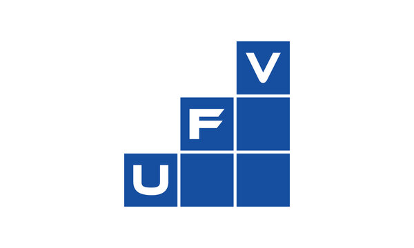 UFV initial letter financial logo design vector template. economics, growth, meter, range, profit, loan, graph, finance, benefits, economic, increase, arrow up, grade, grew up, topper, company, scale