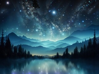 Starry Serenity: AI-Generated Art Captures the Mystical Beauty of the Night Sky
