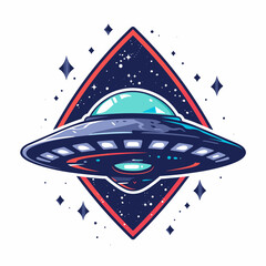 Vector esports logotype ufo on white background, logo ufo, icon ufo, sticker ufo, symbol ufo, emblem ufo, alien spaceship