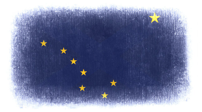Painted flag of Alaska