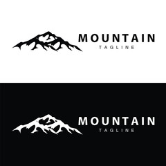 Mountain Logo Simple Illustration Silhouette Template Vector Design