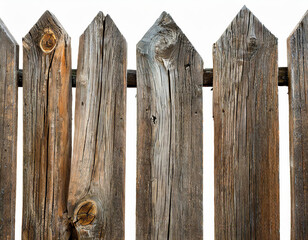 Rustic wooden fence, cut out
