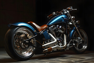 Obraz na płótnie Canvas Dynamische Präsentation: Produktfoto eines atemberaubenden Motorrads
