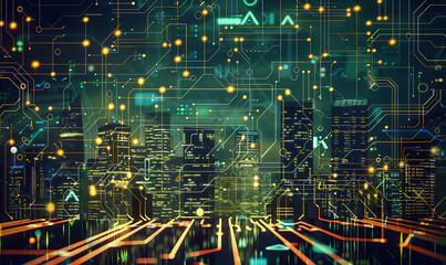 Smart City Amidst Circuitry. Enter the Futuristic Cyberspace