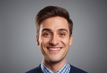 Radiant Grin: Young Man Portrait