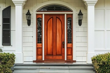 Simple yet elegant front door design for a welcoming home entrance