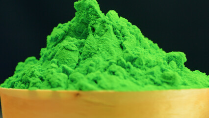Green Color Powder For Holi Festival