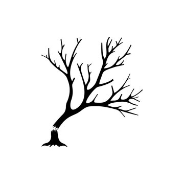 Collapsed tree icon flat style isolated on white background. Vector illustration
