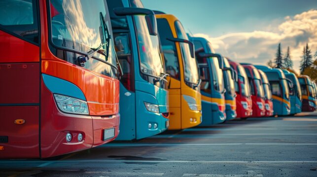 Social transport, shuttle buses in park