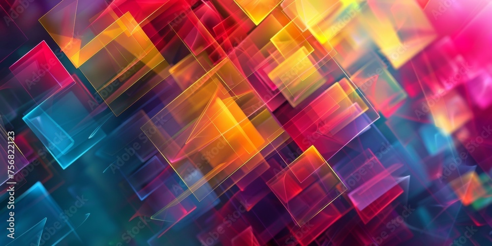 Wall mural a colorful background with squares of different colors - stock background.