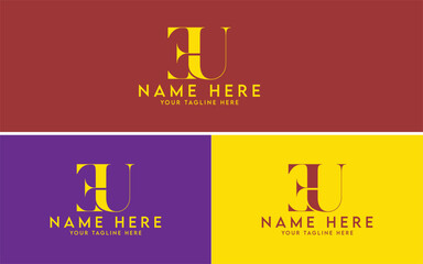 Elegant EU Logo Design Concept
