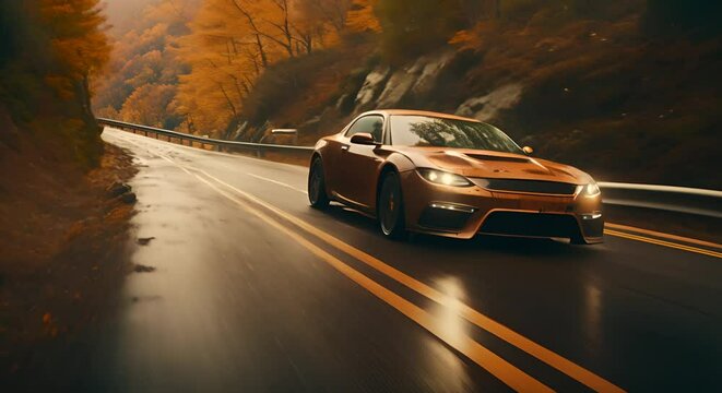 Street luger speeding down a winding road, close to the ground thrill