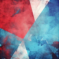 Red and blue digital abstract background pattern, gritty grunge texture, digital art style in the style of high contrast, high resolution, 1:1.