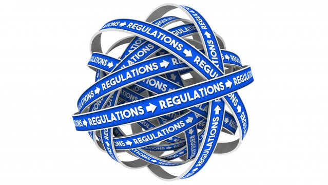 Endless Regulations Government Rules Laws Over Regulated Business 3d Animation