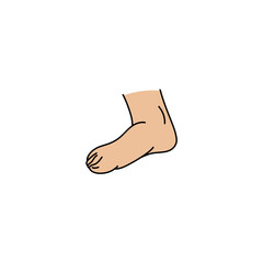 Cartoon man or woman feet gesture