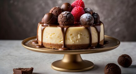 chocolate cream with fruits