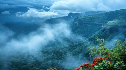 Misty Mountain Landscape