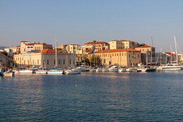 Fototapeta na wymiar The Venetian Harbour, Chania, Crete, Greece