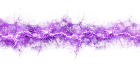 Purple electricity isolated on transparent background. - 756828340