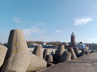 A walk along the port and pier in Kołobrzeg, Poland