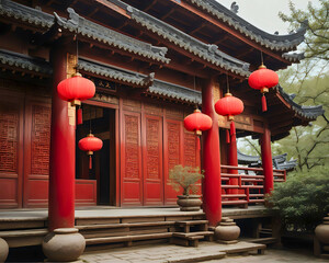 Chinese Temple: Red Street View