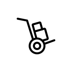 Vector icon cart with box simple flat illustration on white background..eps
