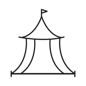 recommend clip art: tent vector thin line icon simple flat illustration on white background..eps