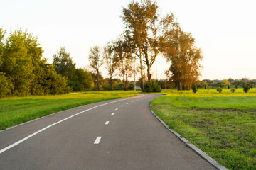 Fototapeta na wymiar people in a blur on a bike path