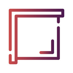 crop gradient icon
