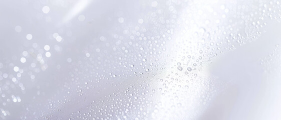 An abstract pure white background with drops of water.  - obrazy, fototapety, plakaty