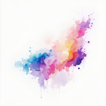 Abstract background with watercolor art