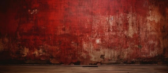 Vintage red weathered surface of old door or room.